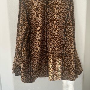 Peter Nygard Asymmetrical Leopard Print Shirt